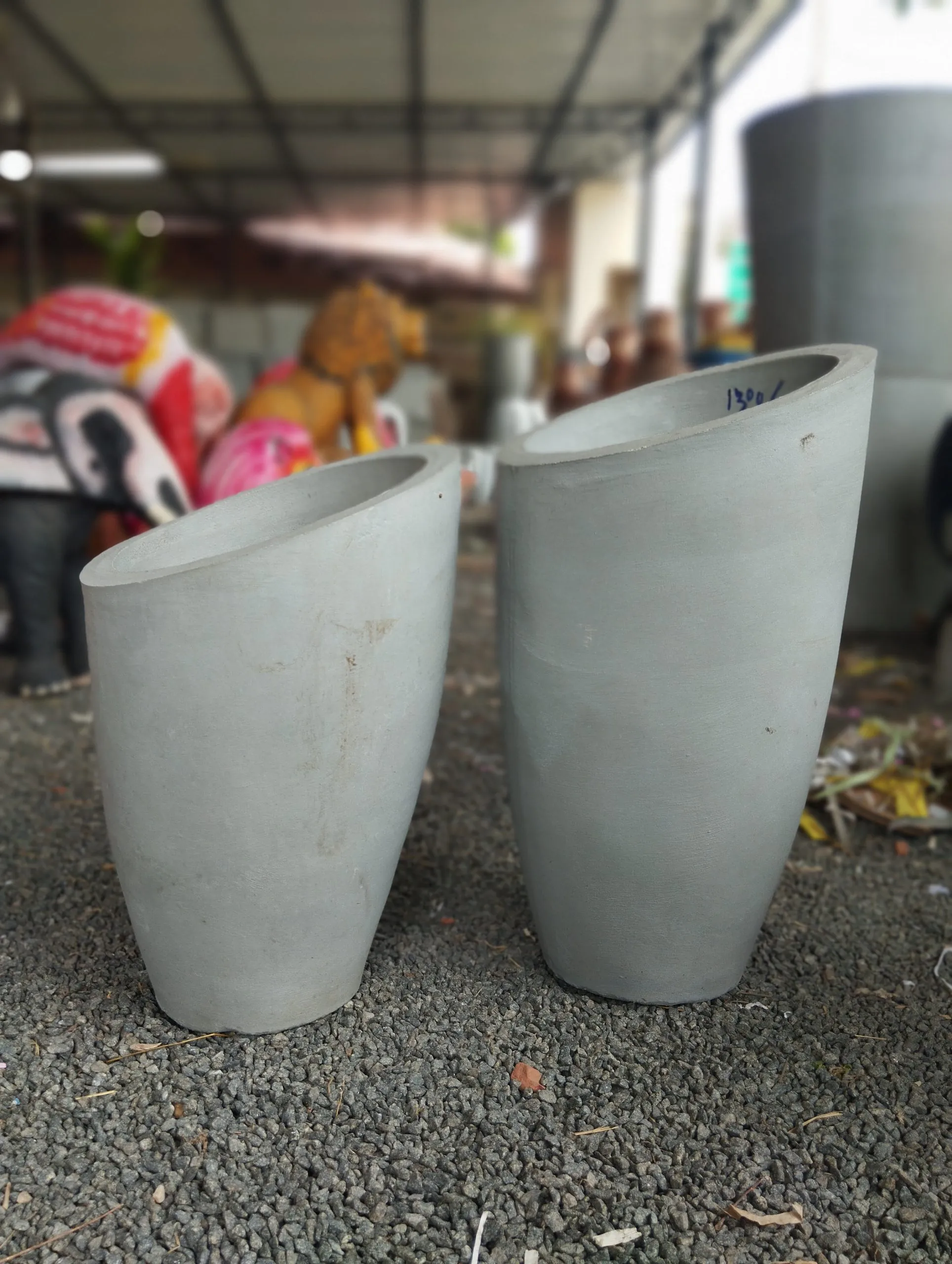 Concrete Titanic Vases.